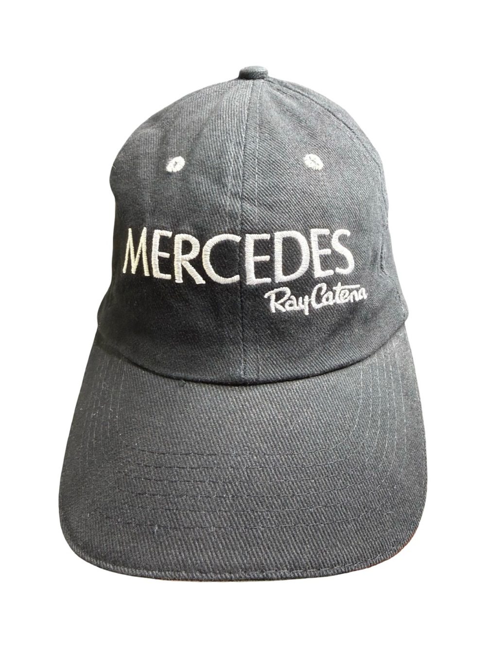 Mercedes Ray Catena Adjustable Embroidered Black Baseball Cap Hat USA Flag